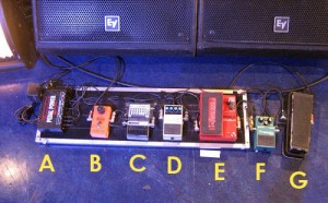 Tom Morello's Audioslave Pedalboard