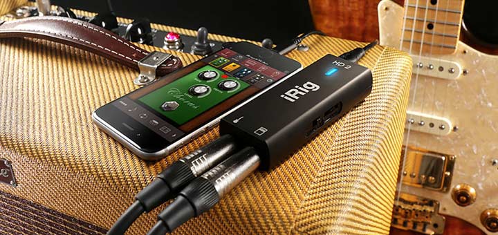 iRig HD 2 studio-quality guitar interface for iOS and Mac/PC