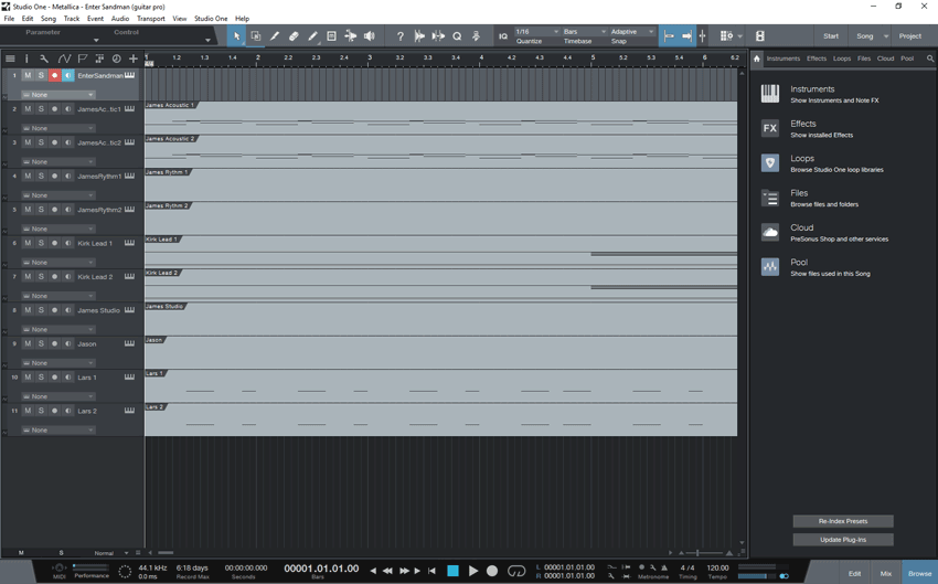 Importing MIDI tracks