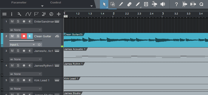 Recorded Audio in DAW