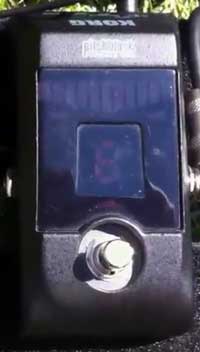 Guitar Tuner in Sunlight