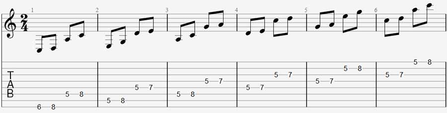 8 string guitar exercises