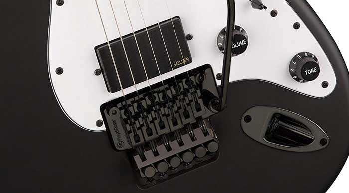 Squier with Floyd Rose bridge