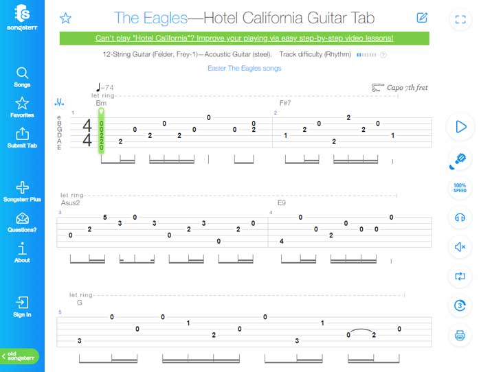 songsterr guitar tabs