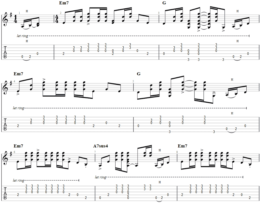 Wish You Were Here 12-String Guitar TAB