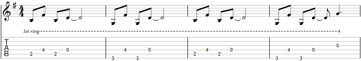 metallica one guitar chords