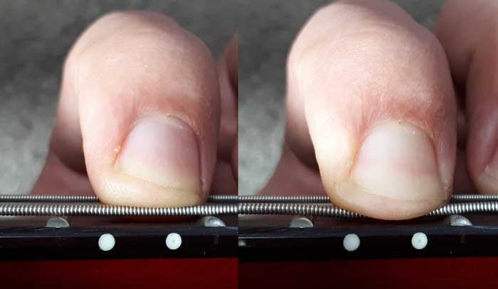 Finger pain deals while playing guitar