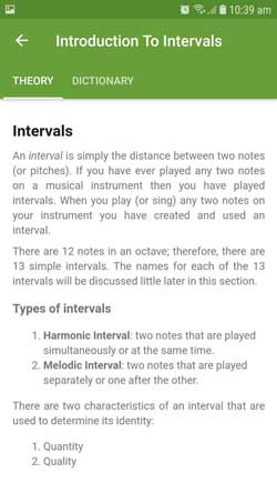 Music theory app