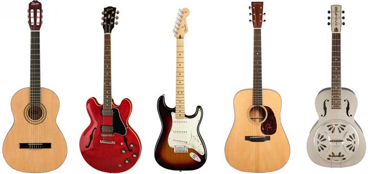 Different types deals of guitar names