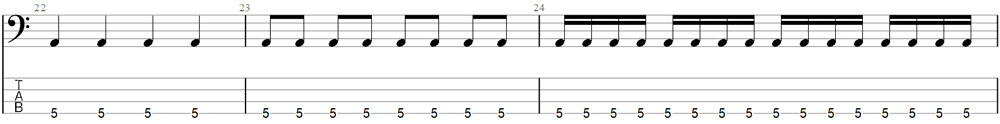 bass guitar rhythm exercises