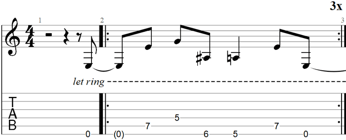 easy guitar licks