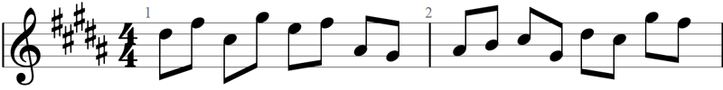 Key signature example 1