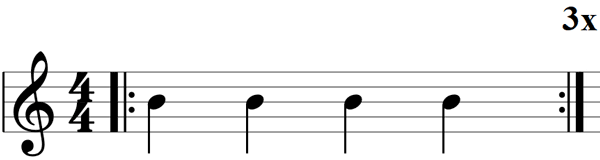 Repeat sign example