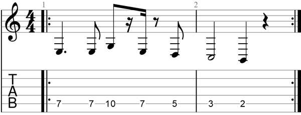 7 nation army guitar tab