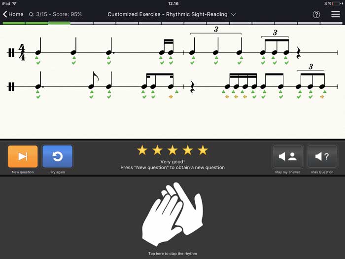 EarMaster app Rhythm