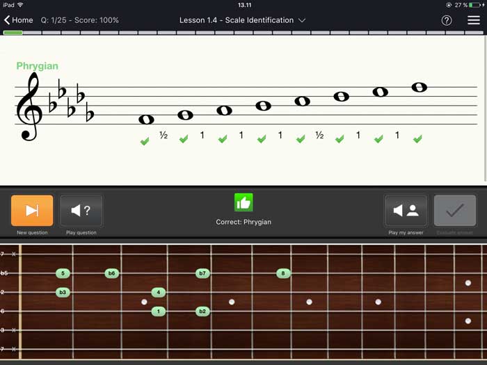 EarMaster app Scales