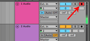 ableton live 9.1 recording count in