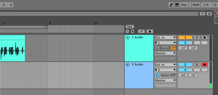 greyed out track ableton