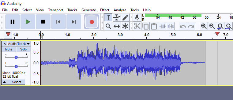 recording volume audacity