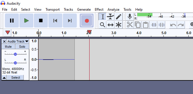 Audacity recording audio