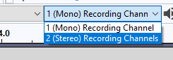 Audacity stereo input