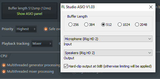 fl studio asio error input couldnt be opened