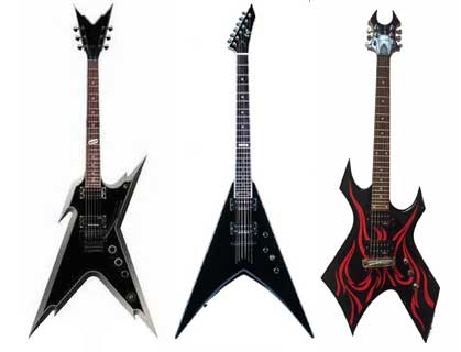 Metal guitar shapes