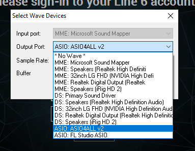 Helix Native standalone audio settings