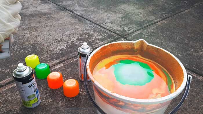 Hydro dipping swirl paint