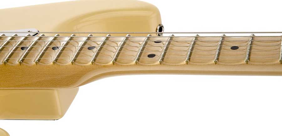 Scalloped fretboard