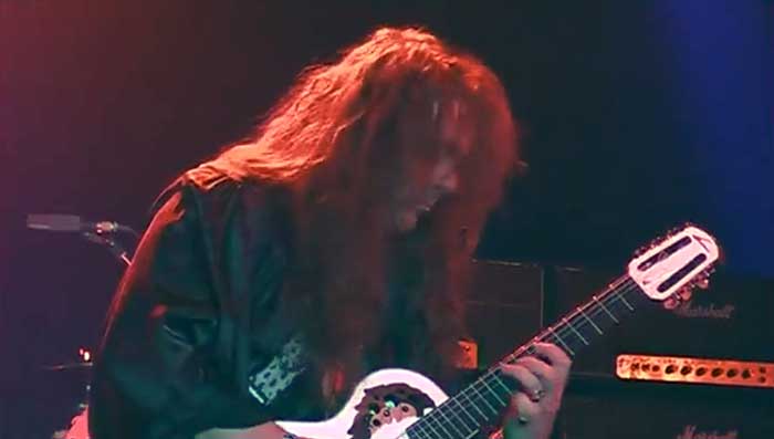 Yngwie playing Ovation acoustic guitar