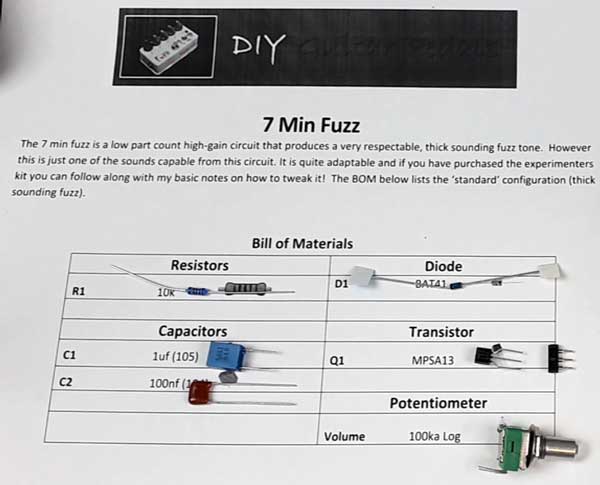 Diy fuzz deals pedal kit