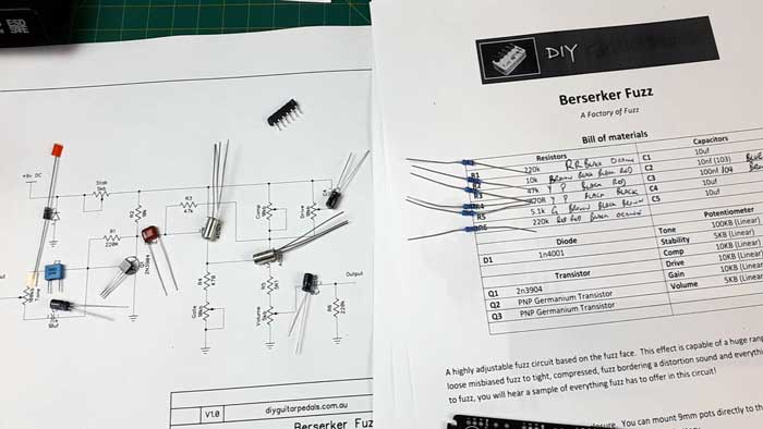 Berserker fuzz pedal parts