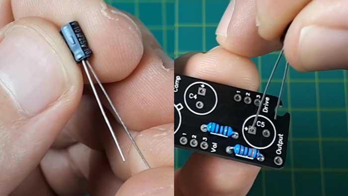 guitar pedal electrolytic capacitors