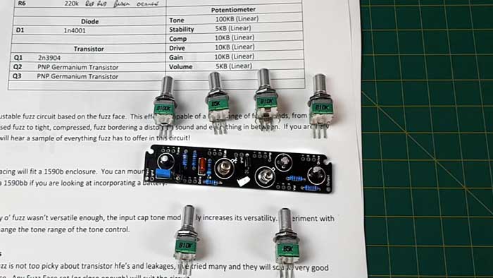 guitar pedal potentiometers