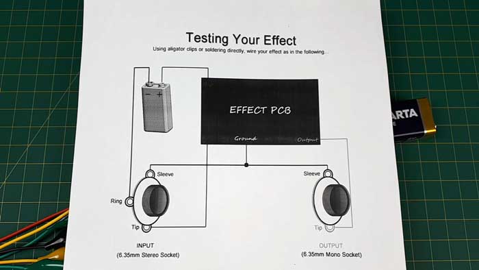 Guitar pedal test diagram