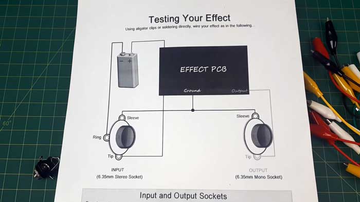 Testing guitar pedal circuit diagram