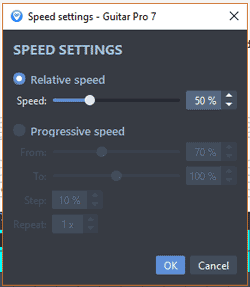 Guitar Pro relative speed