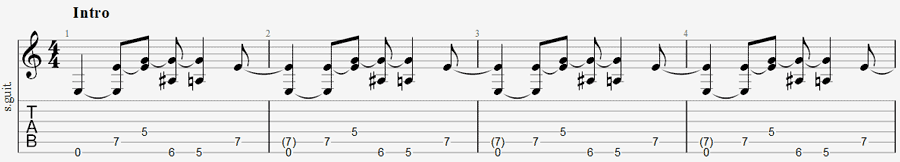 Enter sandman opening riff