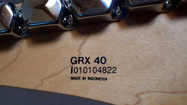 Ibanez GIO model number headstock