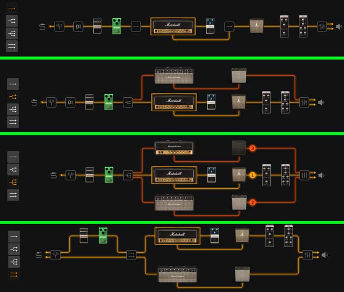 AmpliTube 5 signal routing options