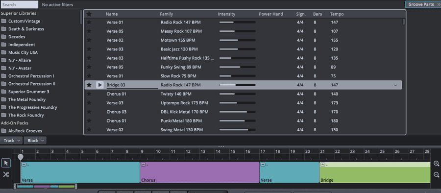 Superior Drummer 3 song