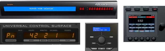 DAW controller displays