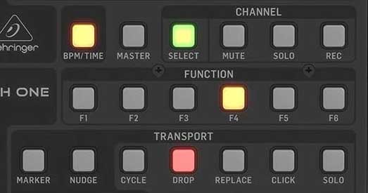 DAW function buttons