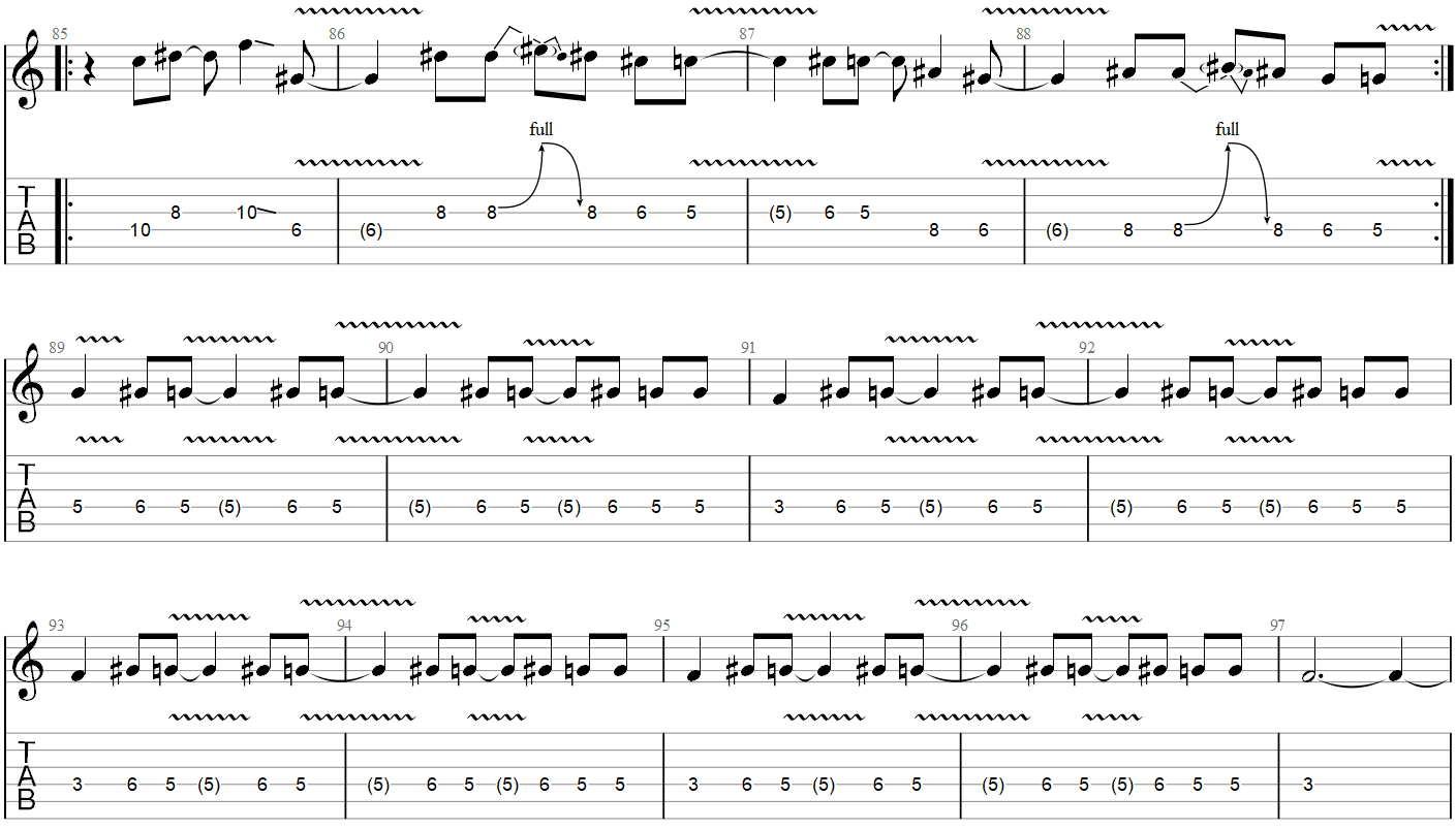 Smells Like Teen Spirit Guitar Solo TAB