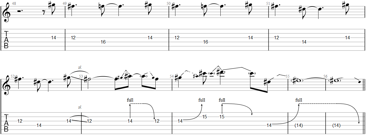 Sweet Child O Mine first easy guitar solo TAB