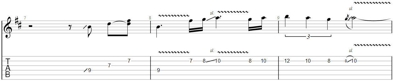 Fade to Black Guitar Solo TAB 1