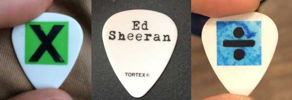 Ed Sheeran guitar picks