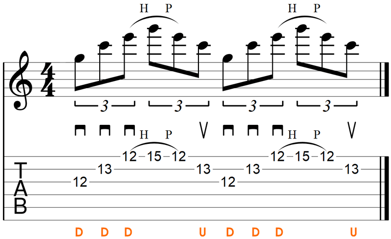 Sweep picking example 2