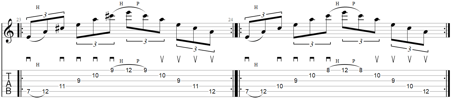 sweep picking exercise